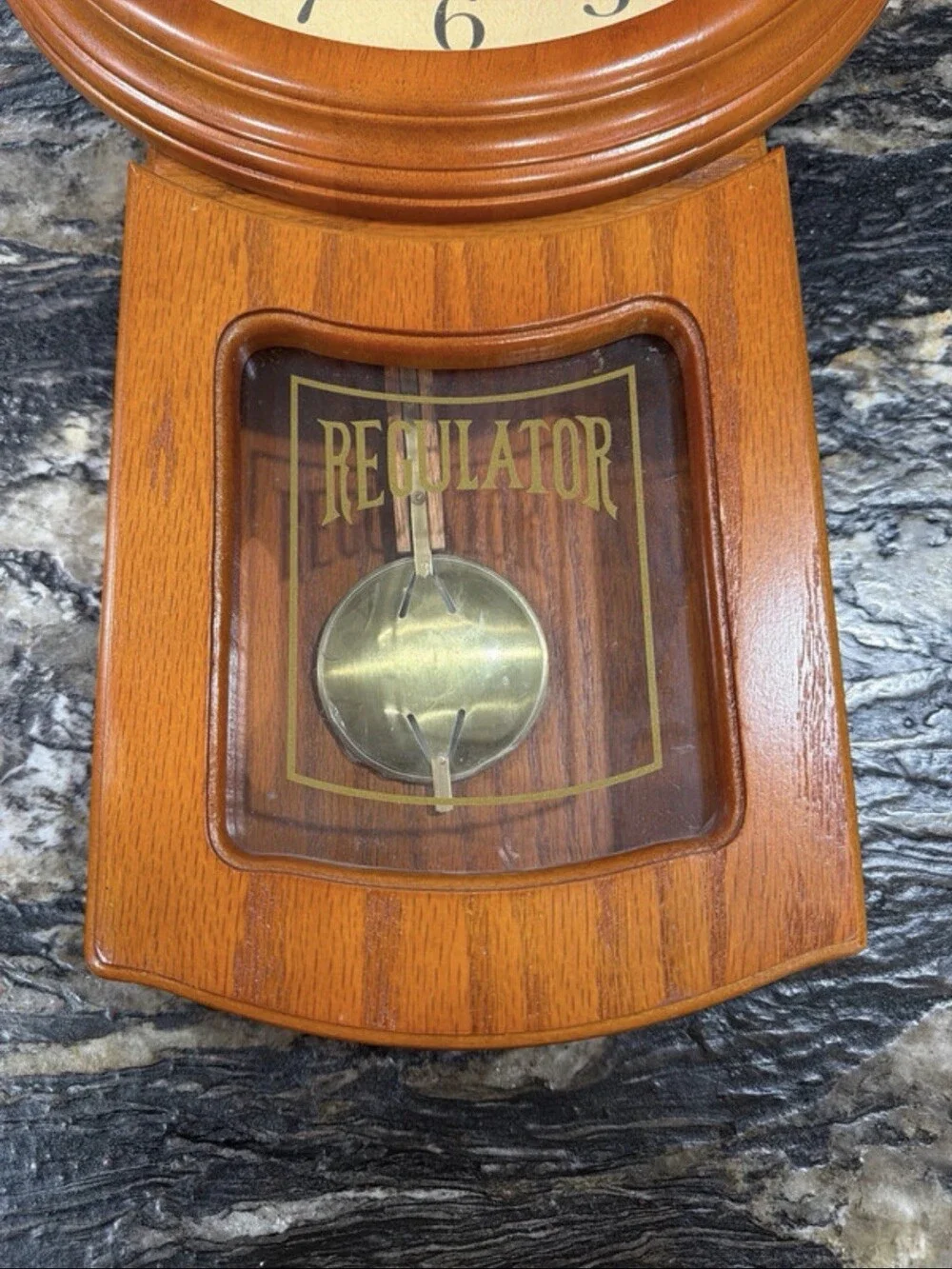 Brownstone Wooden Regulator Pendulum Wall Clock Westminster Chime Quartz